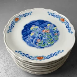 Best Pamono Japanese Porcelain Mino Ware Serving Plates, 1980s, Set of 10