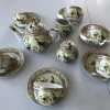 Pamono Japanese Porcelain Yamasen With a Pavia Motif, Set of 15> Coffee & Tea Service