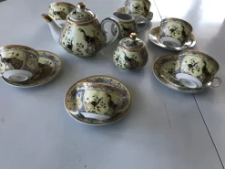 Pamono Japanese Porcelain Yamasen With a Pavia Motif, Set of 15><noscript><img width=