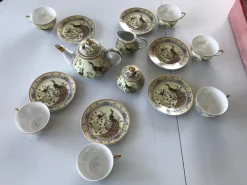 Pamono Japanese Porcelain Yamasen With a Pavia Motif, Set of 15><noscript><img width=