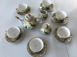 Pamono Japanese Porcelain Yamasen With a Pavia Motif, Set of 15><noscript><img width=