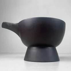 Pamono Japanese Pouring Bowl in Black Lacquered Wood, 1900s-1930s><noscript><img width=