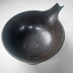 Pamono Japanese Pouring Bowl in Black Lacquered Wood, 1900s-1930s><noscript><img width=