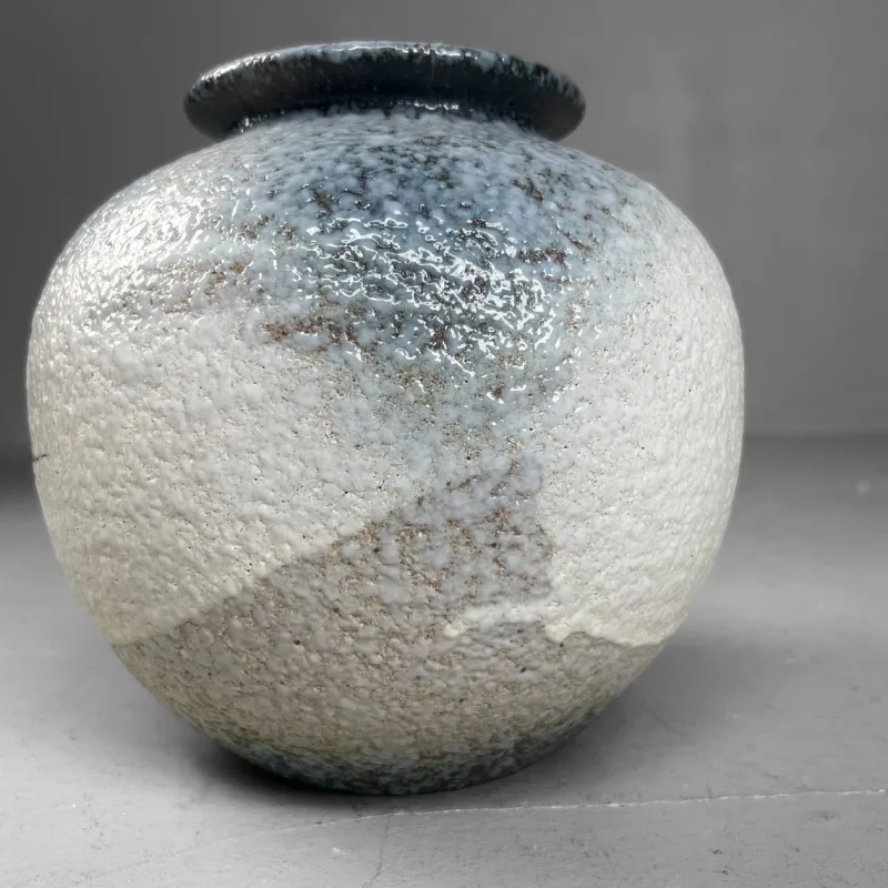 Pamono Japanese Shigaraki Flower Vase with Sakura Decor, 1970s> Vases