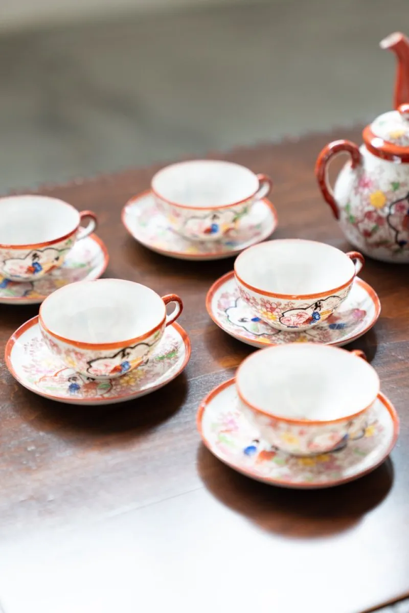Pamono Japanese Tea Service, 1970s, Set of 13> Coffee & Tea Service