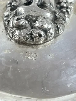 Outlet Pamono Jatta Centerpiece in Hand-Wrought 800 Silver, Italy, 1980s