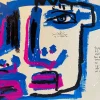 Pamono Jazzu, Being Alive Here, Acrylic on Paper, 2025> Abstraction|Work On Paper