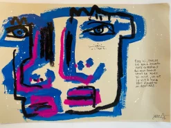 Pamono Jazzu, Being Alive Here, Acrylic on Paper, 2025><noscript><img width=