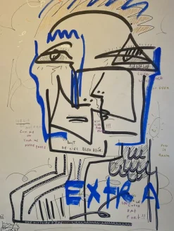 Hot Pamono Jazzu, Figure, Acrylic on Paper, 2025