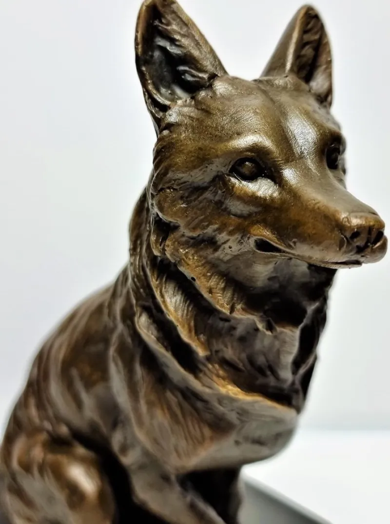 Pamono JB Deposee, Sculpture of a Wolf, 20th Century, Bronze> Art Deco|Sculpture