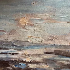 Pamono Jean Bréant, Neutral Abstract, 1960s, Oil on Canvas><noscript><img width=
