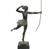 Best Pamono Jean de Marco for Max Le Verrier, Atalante, Spelter & Marble, Art Deco Style Amazone Sculpture