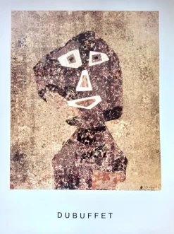 Outlet Pamono Jean Dubuffet, Portrait au Mur, Large Poster, 1980s