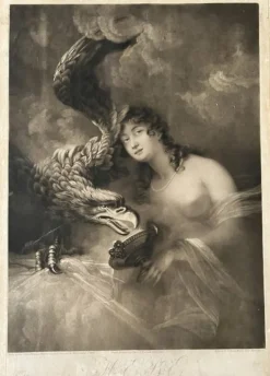 Pamono Jean Francois Marie Huet Villiers, Goddess Hebe, 1810, Original Pastel Drawing> Old Masters