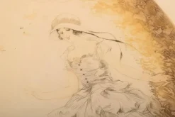 Outlet Pamono Jean Hardy B., 1880, France, Lithography on Paper, Young Woman, 1930s