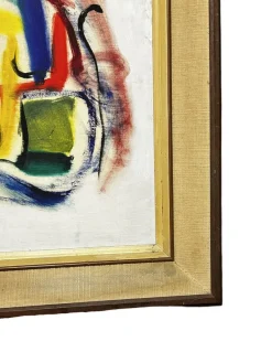 Pamono Jean Patricia Taprell Clark, Abstract Composition, Oil on Board, Mid-20th Century, Framed><noscript><img width=