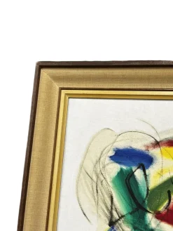 Pamono Jean Patricia Taprell Clark, Abstract Composition, Oil on Board, Mid-20th Century, Framed><noscript><img width=