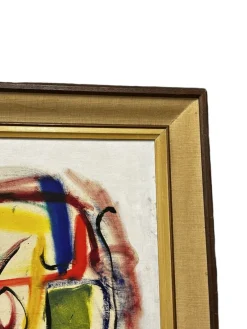 Pamono Jean Patricia Taprell Clark, Abstract Composition, Oil on Board, Mid-20th Century, Framed><noscript><img width=
