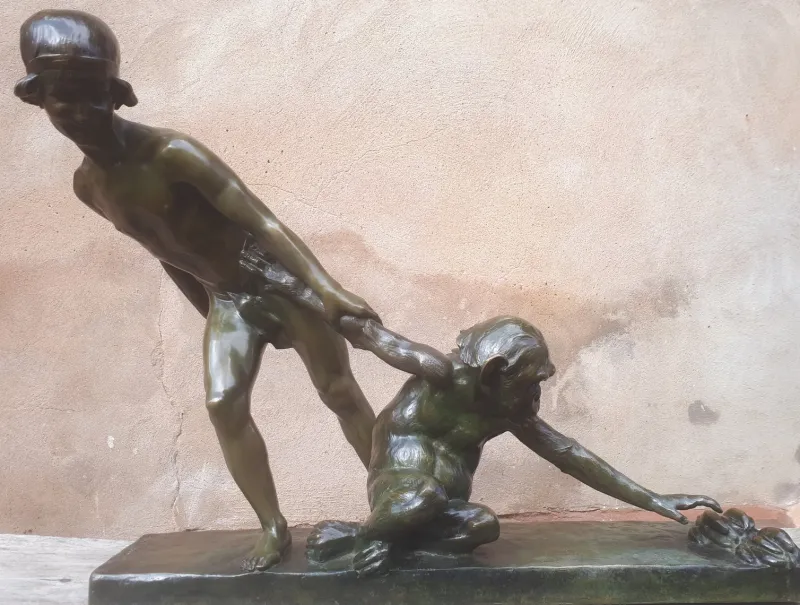 Pamono Jean Verschneider, Art Deco Sculpture, 1920s-1940s, Bronze> Art Deco