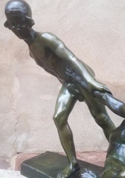 Pamono Jean Verschneider, Art Deco Sculpture, 1920s-1940s, Bronze><noscript><img width=