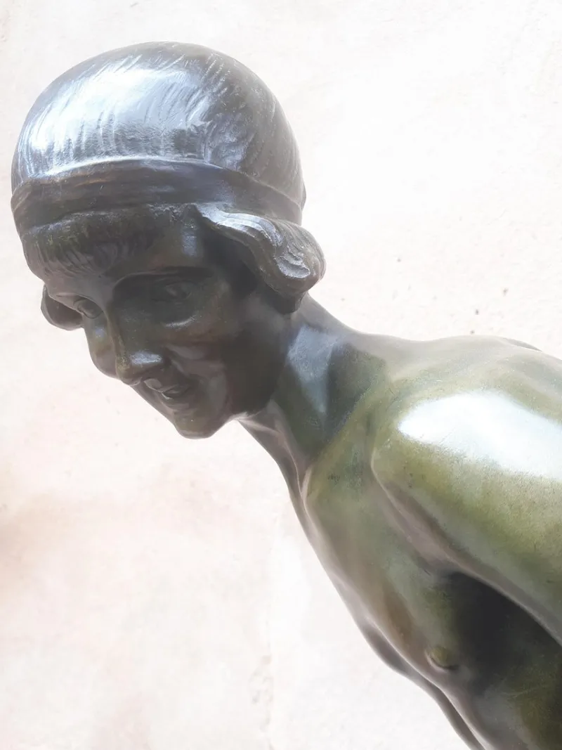 Pamono Jean Verschneider, Art Deco Sculpture, 1920s-1940s, Bronze> Art Deco