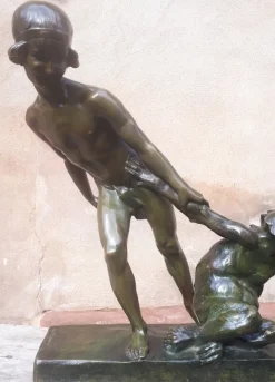 Pamono Jean Verschneider, Art Deco Sculpture, 1920s-1940s, Bronze><noscript><img width=