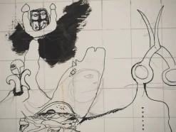 Clearance Pamono Jean-Claude Silbermann, Sly Signs, Antigone at the Salle Pleyel, Original Signed Drawing