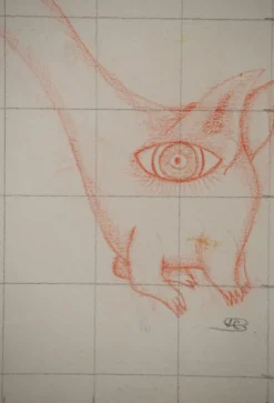 Pamono Jean-Claude Silbermann, Sneaky Signs, Carnivorous Creature, Original Drawing><noscript><img width=