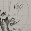 Pamono Jean-Claude Silbermann, Sneaky Signs, The Reaper and the Animals, Original Signed Drawing> Work On Paper