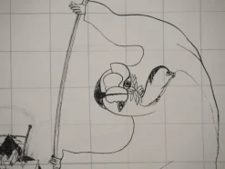 Pamono Jean-Claude Silbermann, Sneaky Signs, The Reaper and the Animals, Original Signed Drawing><noscript><img width=