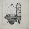 Pamono Jean-Claude Silbermann, Sneaky Signs, The Watchdog, Original Signed Drawing> Work On Paper