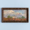 New Pamono Jean-Louis Lefort, Landscape under a Summer Sky, Oil Painting on Board, Early 20th Century, Framed