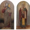 Pamono Jesus Christ and St. Peter, Oil on Canvas, Set of 2> Old Masters