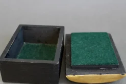 Pamono Jewellery Box with Decorative Ceramic Lid by Mithé Espelt, 1960s