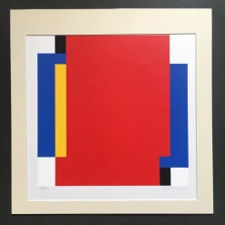 Pamono Jo Niemeyer, Abstract Composition, 1980s, Screenprint><noscript><img width=
