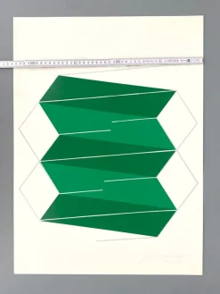 Pamono Joachim Albrecht, Green Electron, 1968, Screenprint><noscript><img width=