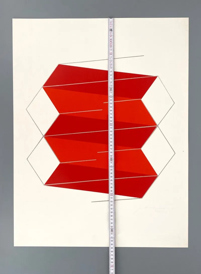 Pamono Joachim Albrecht, Red Electron, 1968, Screenprint> Abstraction