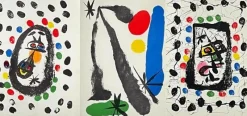 New Pamono Joan Miró, Drawings and Lithographs from Papeles De Son Armadans, 1959, Lithograph