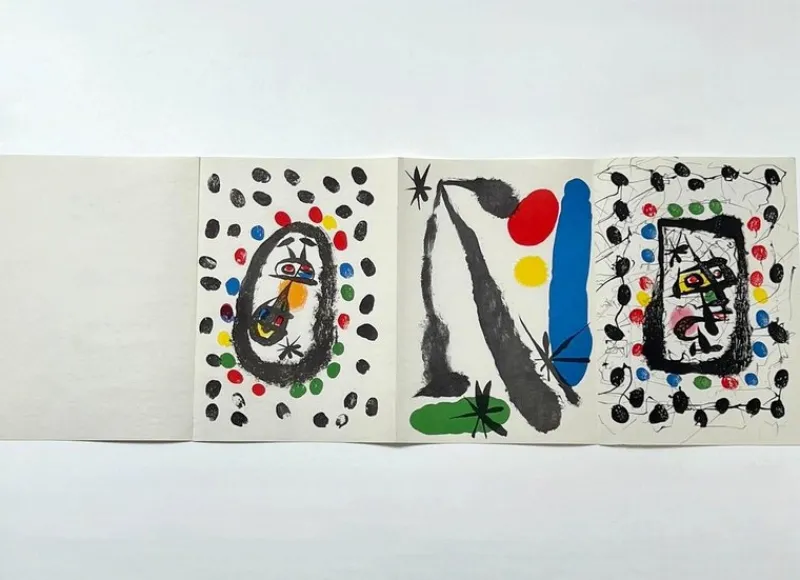New Pamono Joan Miró, Drawings and Lithographs from Papeles De Son Armadans, 1959, Lithograph