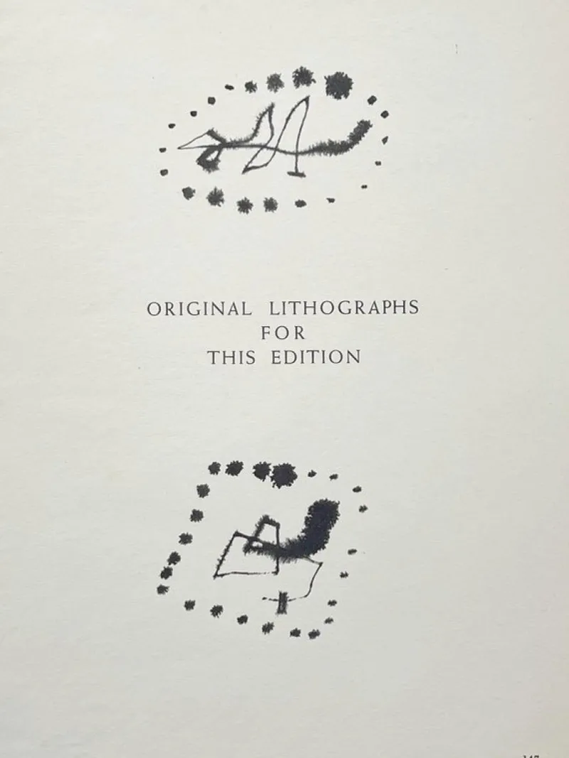 New Pamono Joan Miró, Drawings and Lithographs from Papeles De Son Armadans, 1959, Lithograph