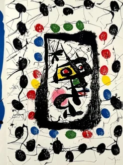 New Pamono Joan Miró, Drawings and Lithographs from Papeles De Son Armadans, 1959, Lithograph