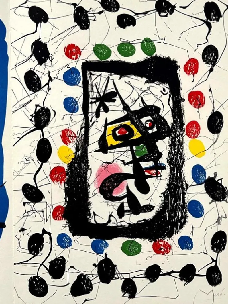 New Pamono Joan Miró, Drawings and Lithographs from Papeles De Son Armadans, 1959, Lithograph