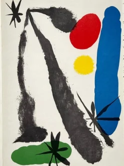 New Pamono Joan Miró, Drawings and Lithographs from Papeles De Son Armadans, 1959, Lithograph