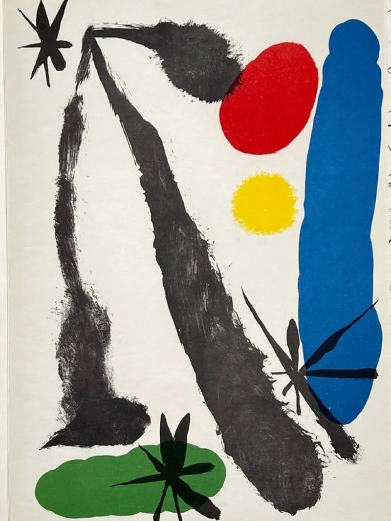 New Pamono Joan Miró, Drawings and Lithographs from Papeles De Son Armadans, 1959, Lithograph