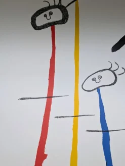 Pamono Joan Miro, Surreal Family with Star, Signed Lithograph in Colors><noscript><img width=