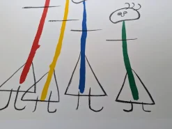 Pamono Joan Miro, Surreal Family with Star, Signed Lithograph in Colors><noscript><img width=