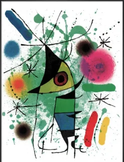 New Pamono Joan Miro, The Singing Fish, 1967, Print, Framed