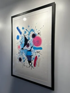 New Pamono Joan Miro, The Singing Fish, Miro Institute Spain, 1960s, Large Lithograph
