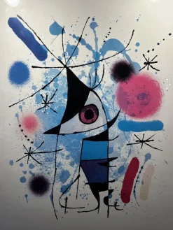 New Pamono Joan Miro, The Singing Fish, Miro Institute Spain, 1960s, Large Lithograph