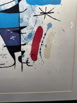 New Pamono Joan Miro, The Singing Fish, Miro Institute Spain, 1960s, Large Lithograph